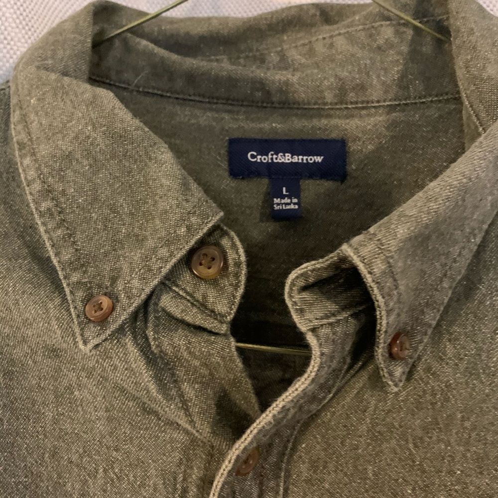 Grey/Brown Button Down - image 1